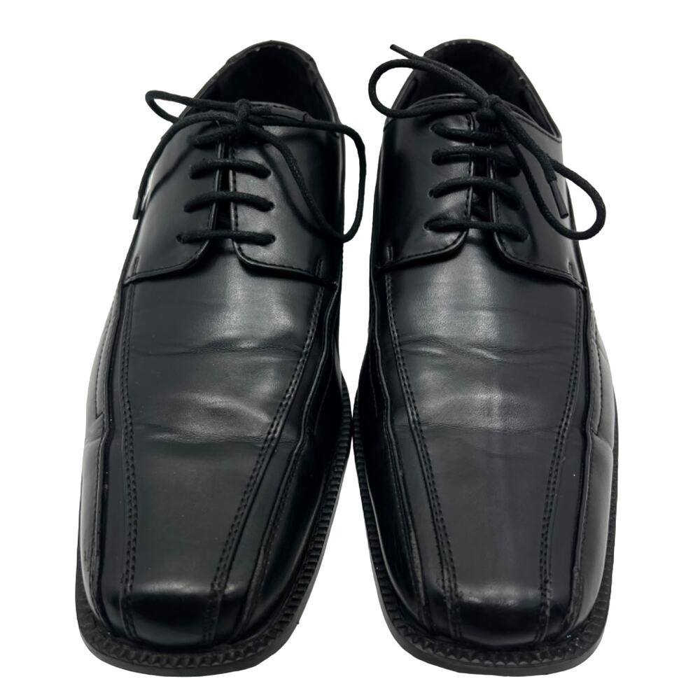 Antonio Cerrelli 5795 Black Upper Square Toe Derby Mens 10 Dress Shoes